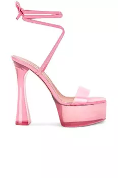 Туфли Amina Muaddi Sita Glass Plateau, цвет Bubble