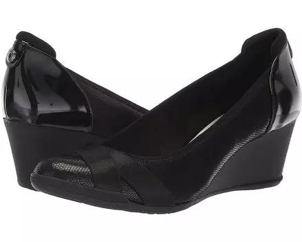 Туфли Anne Klein Sport Timeout Wedge Heel, цвет Black Fabric