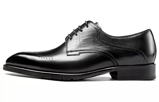 Туфли AOKANG Dress Shoes Men Low-Top, черный