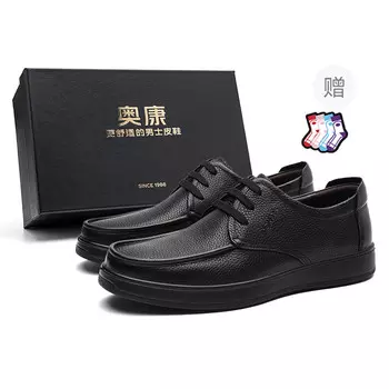 Туфли AOKANG Dress Shoes Men Low-Top Black