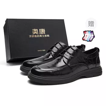 Туфли AOKANG Dress Shoes Men Low-Top Black