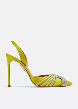 Туфли Aquazzura Gatsby Sling 105, зеленый