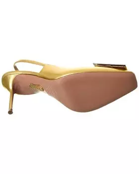 Туфли Aquazzura Shibuya 85 с ремешком на пятке, золото