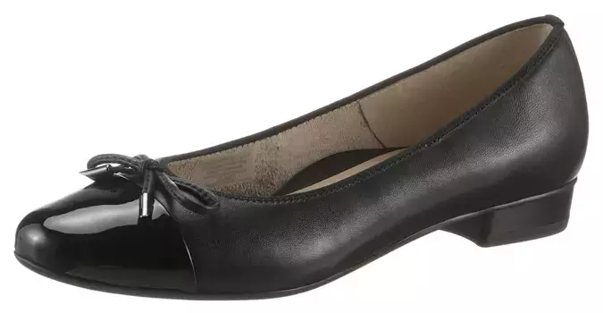 Туфли Ara "BARI", с лакированным носком, черный