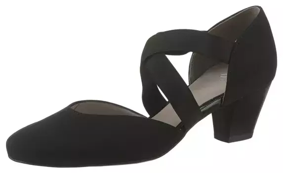 Туфли Ara с застежкой "TOULOUSE", вечерние туфли, туфли для вечеринок, каблук-воронка с эластичными ремешками, черный