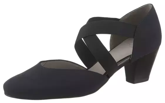 Туфли Ara с застежкой "TOULOUSE", вечерние туфли, туфли для вечеринок, каблук-воронка с эластичными ремешками, синий