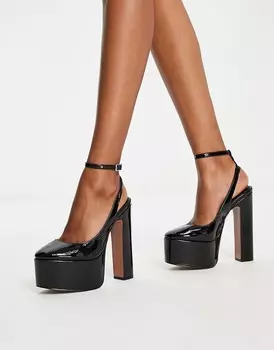 Туфли Asos Design Pronto Platform High Heeled, черный