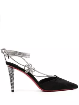 Туфли Astrid 85 с ремешками Christian Louboutin, черный