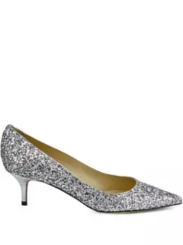 Туфли Aza 50 с заостренным носком JIMMY CHOO, серебяный