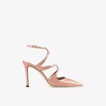 Туфли Azia 95 на лакированном каблуке с острым носком Jimmy Choo, розовый