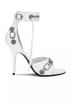 Туфли Balenciaga Cagole, цвет Optic White & Aged Nickel