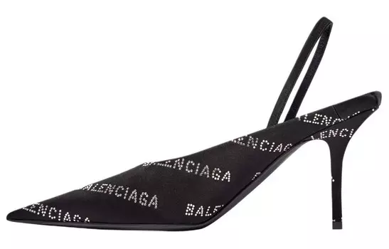 Туфли Balenciaga с логотипом бренда, черный