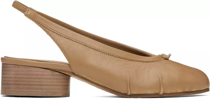 Туфли-балетки Tabi New Slingback Maison Margiela, Tan