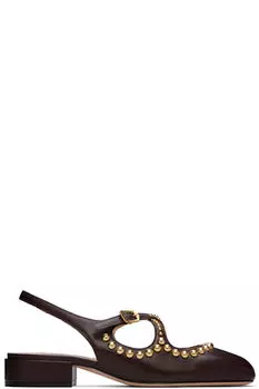 Туфли Ballyrina коричневого цвета с открытой пяткой