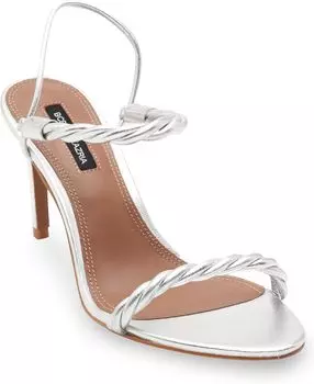 Туфли BCBGMAXAZRIA Taylor Leather Braided Dress Sandal, серебряный