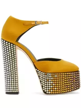 Туфли Bebe Strass 150 на платформе Giuseppe Zanotti, желтый