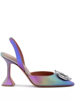 Туфли Begum 95 с кристаллами Amina Muaddi, розовый