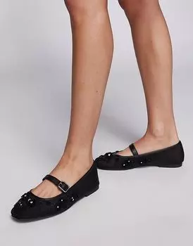Туфли Bellat с сетчатым принтом и пайетками Wildflower черного цвета Steve Madden