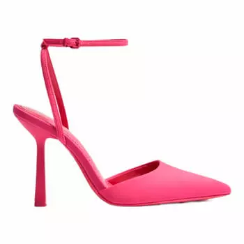 Туфли Bershka Heeled Slingback Strap, розовый