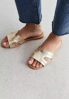 Туфли без каблуков LOOK New Look, цвет gold