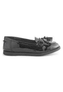 Туфли без шнурков School Tassel Wide Fit Next, цвет black patent