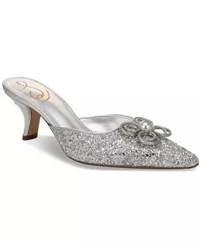 Туфли без шнуровки Brit Tour на каблуке-рюмочке Sam Edelman, серебро