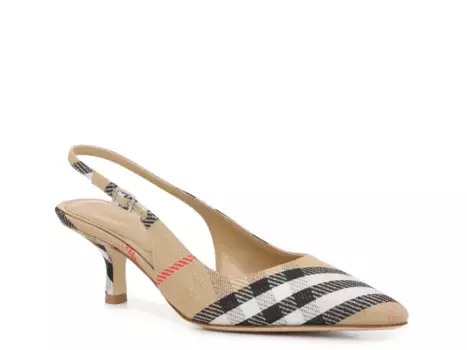 Туфли Birdie Burberry, Tan Plaid Print