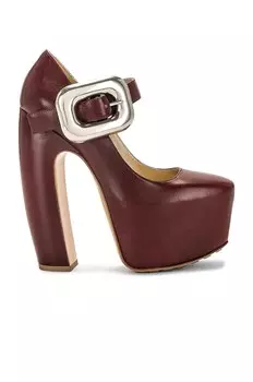 Туфли Bottega Veneta Mary Jane Wedges, цвет Cherry