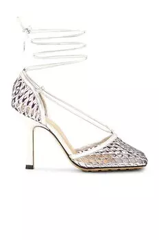 Туфли Bottega Veneta Stretch Lace Up, цвет Purple & Silver
