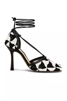 Туфли Bottega Veneta Stretch Lace Ups, цвет String & Black