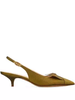 Туфли Bow 40 с ремешком на пятке Ferragamo, зеленый