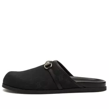 Туфли броги Gucci Rhain Gg Monogram Clog, черный