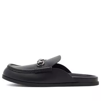 Туфли броги Gucci Rhein Horse Bit Mule, черный