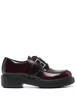Туфли-броги Prada с пряжкой, коричневый
