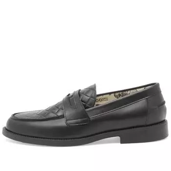 Туфли броги Represent D+D Leather Weave Loafer, черный
