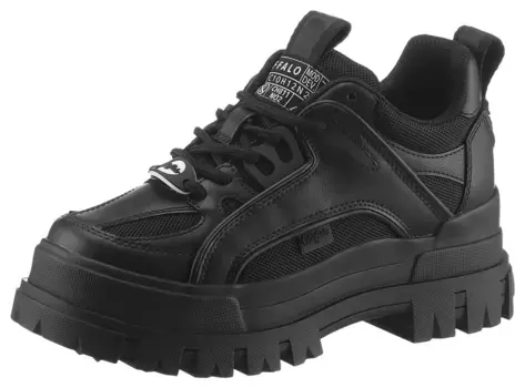 Туфли Buffalo на шнуровке, с профильной подошвой, повседневная обувь, полуботинки, туфли на шнуровке, черный