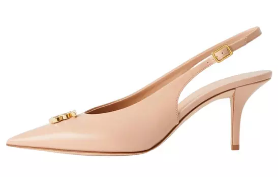 Туфли Burberry на высоком каблуке, светло-бежевый