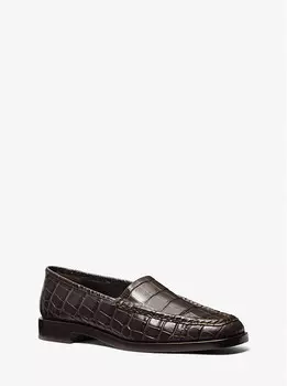 Туфли Carolyn из тисненой кожи с крокодиловым принтом Michael Kors, коричневый