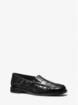 Туфли Carolyn из тисненой кожи с крокодиловым принтом Michael Kors, черный