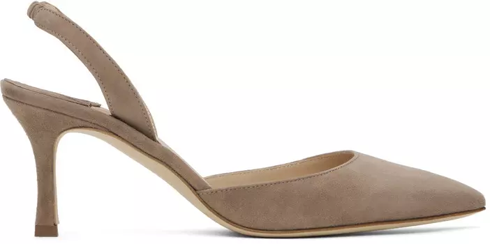 Туфли Carolyne серо-коричневого цвета Manolo Blahnik