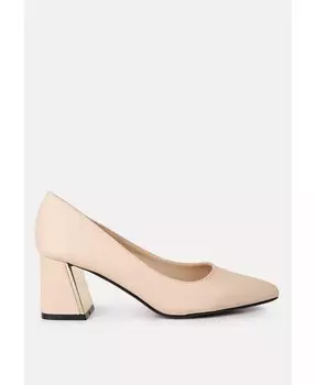 туфли Casey на блочном каблуке с металлизированной отделкой London Rag, бежевый