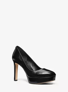 Туфли Chantal на платформе из жатой лакированной кожи Michael Kors, черный