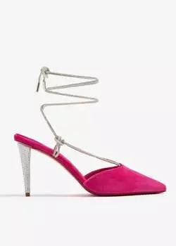 Туфли Christian Louboutin Astrid Lace Strassita 85, розовый
