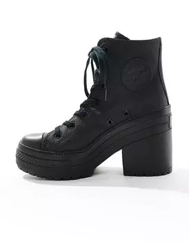 Туфли Chuck 70 De Luxe Hi Heel из черной кожи Converse