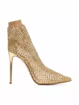 Туфли-чулки со стразами Gilda Le Silla, золотистый