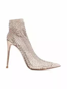 Туфли-чулки со стразами Gilda Le Silla, золотистый