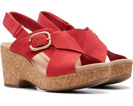 Туфли Clarks Giselle Dove, цвет Cherry Nubuck