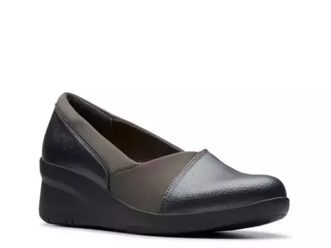 Туфли Clarks Suttyn Walk Wedge Slip-On, темное олово