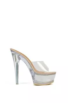 Туфли "Claudia" на высокой шпильке и платформе из плексигласа XY London, обнаженная