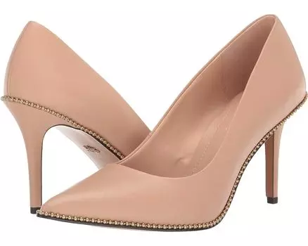 Туфли COACH 85 mm Waverly Pump with Beadchain, цвет Beechwood Leather